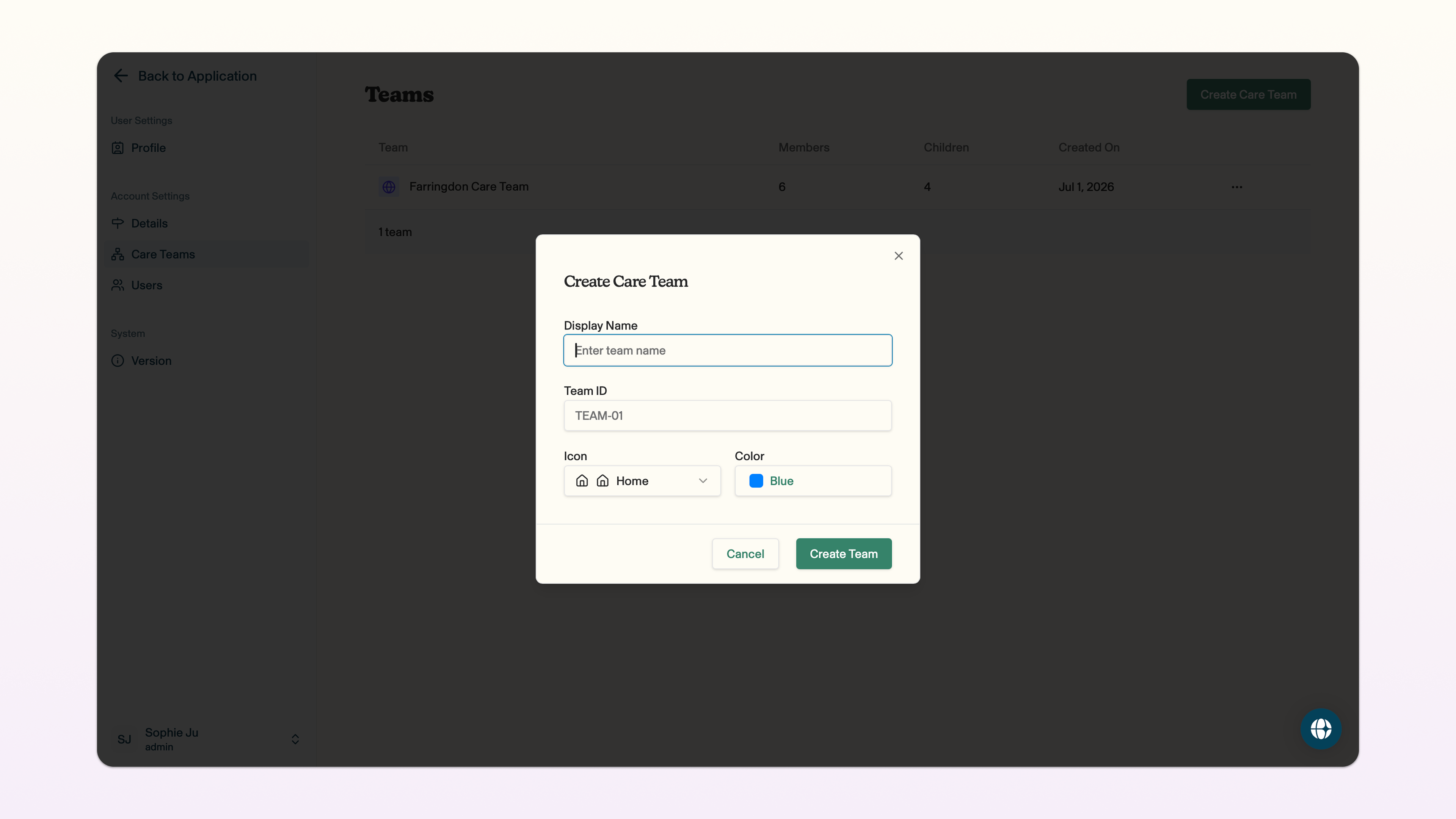 Account settings