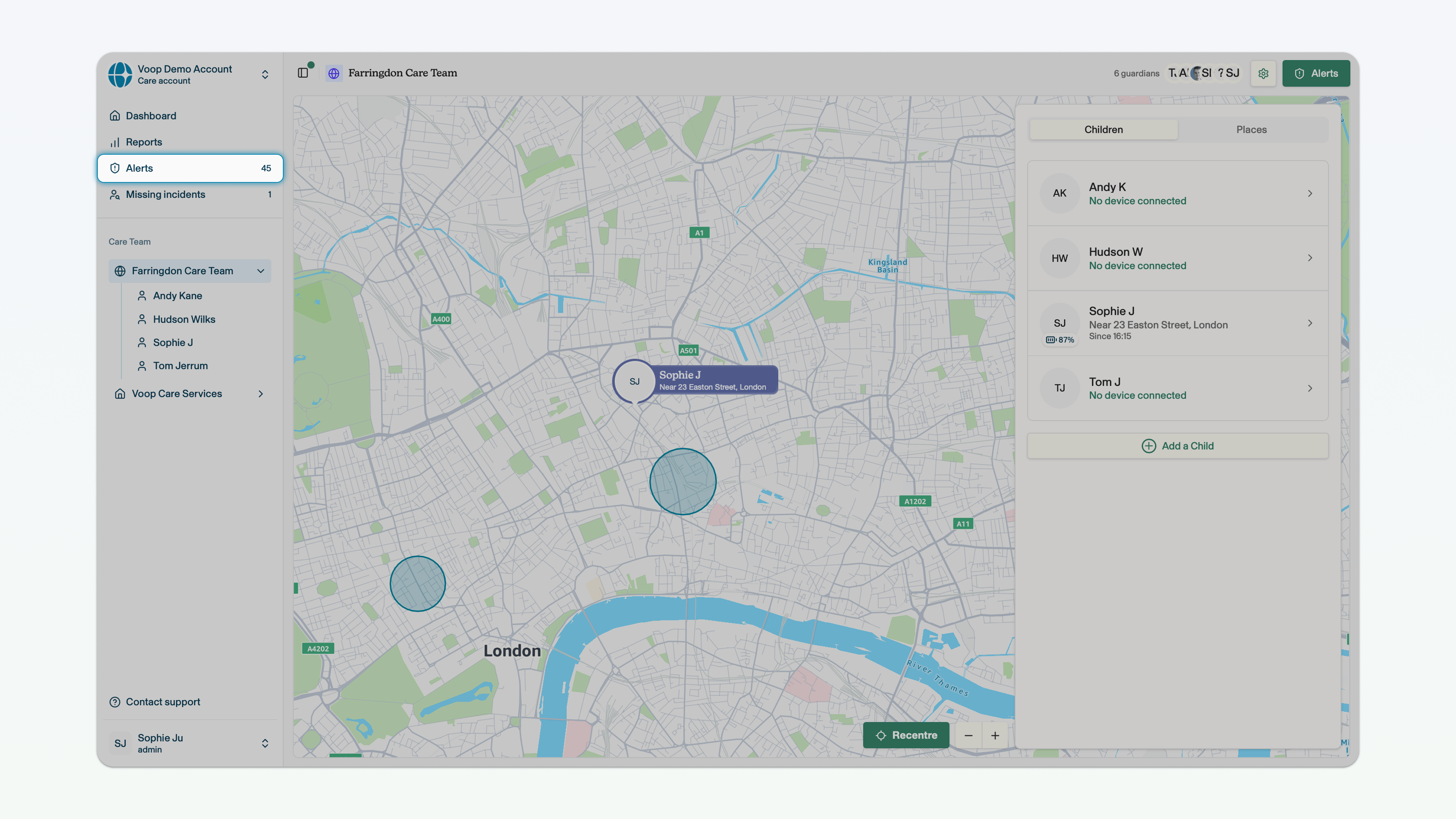Alert page