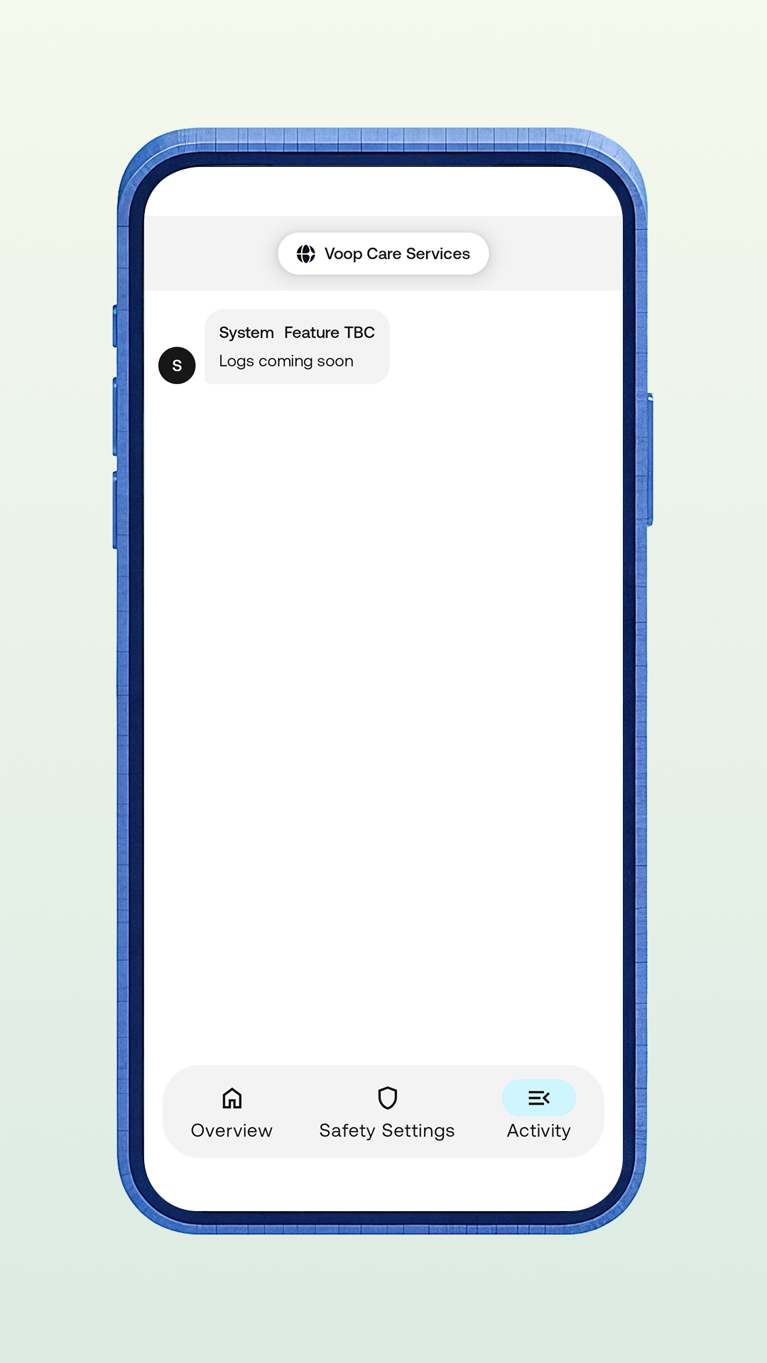Screenshot of the Voop app