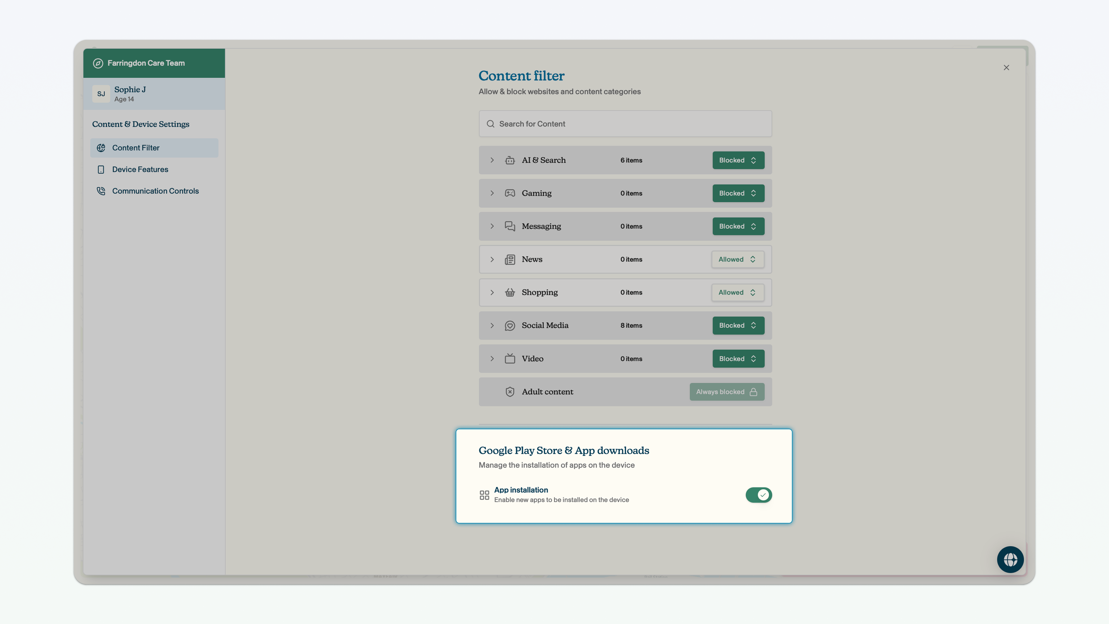 Block downloads