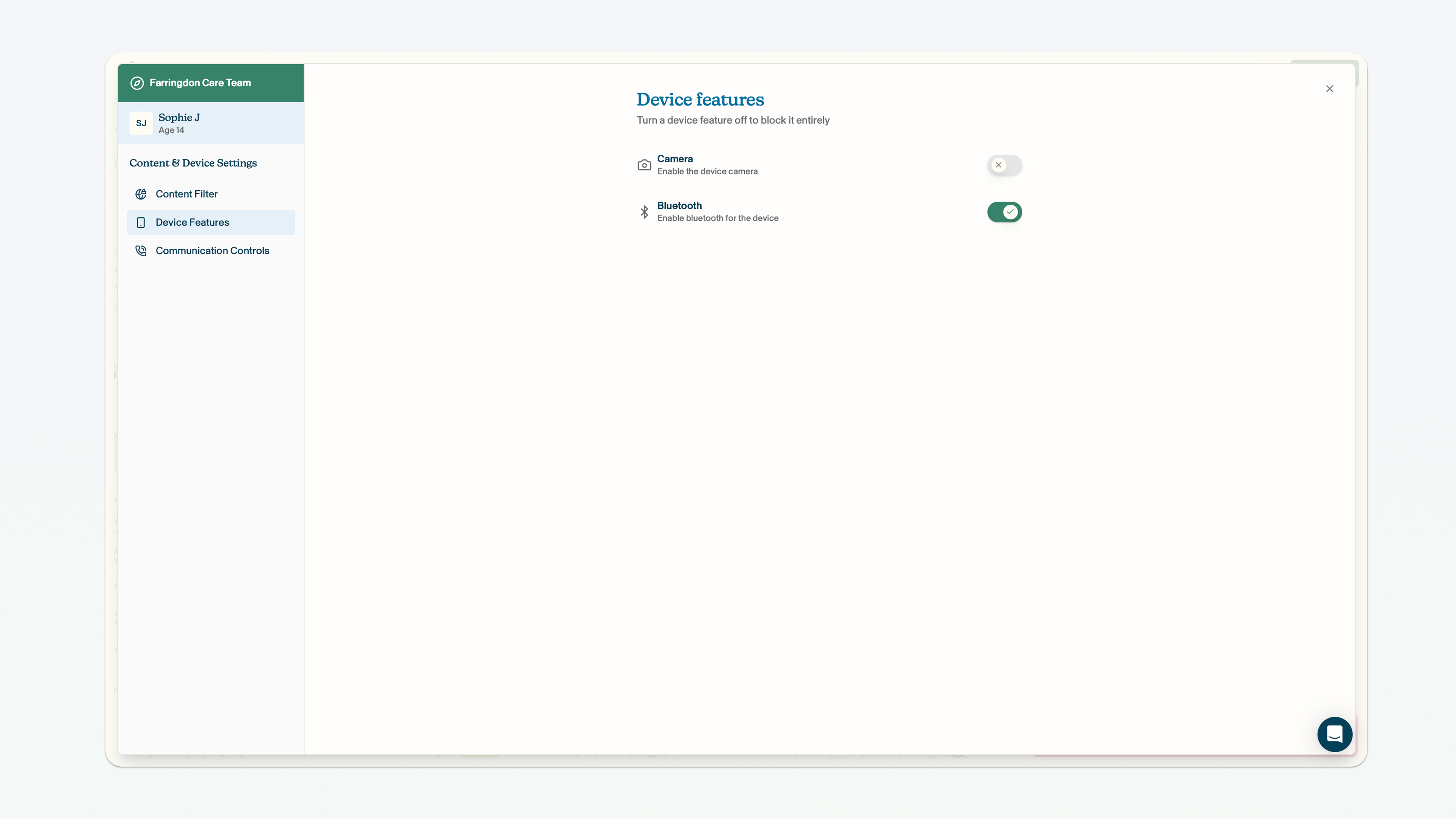 Device features