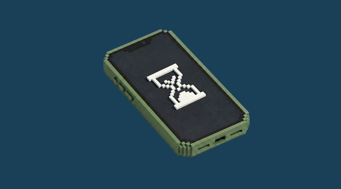 A phone winding down for the night during a Bedtime schedule
